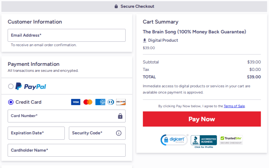 The Brain Song Checkout